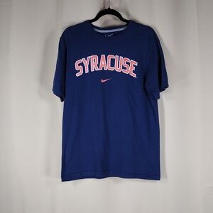 Nike Navy Syracuse New York University Standard Fit Short Sleeve Cotton T-Shirt